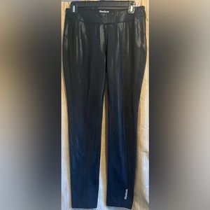 Reebok Lined Leggings Black Dot Pattern